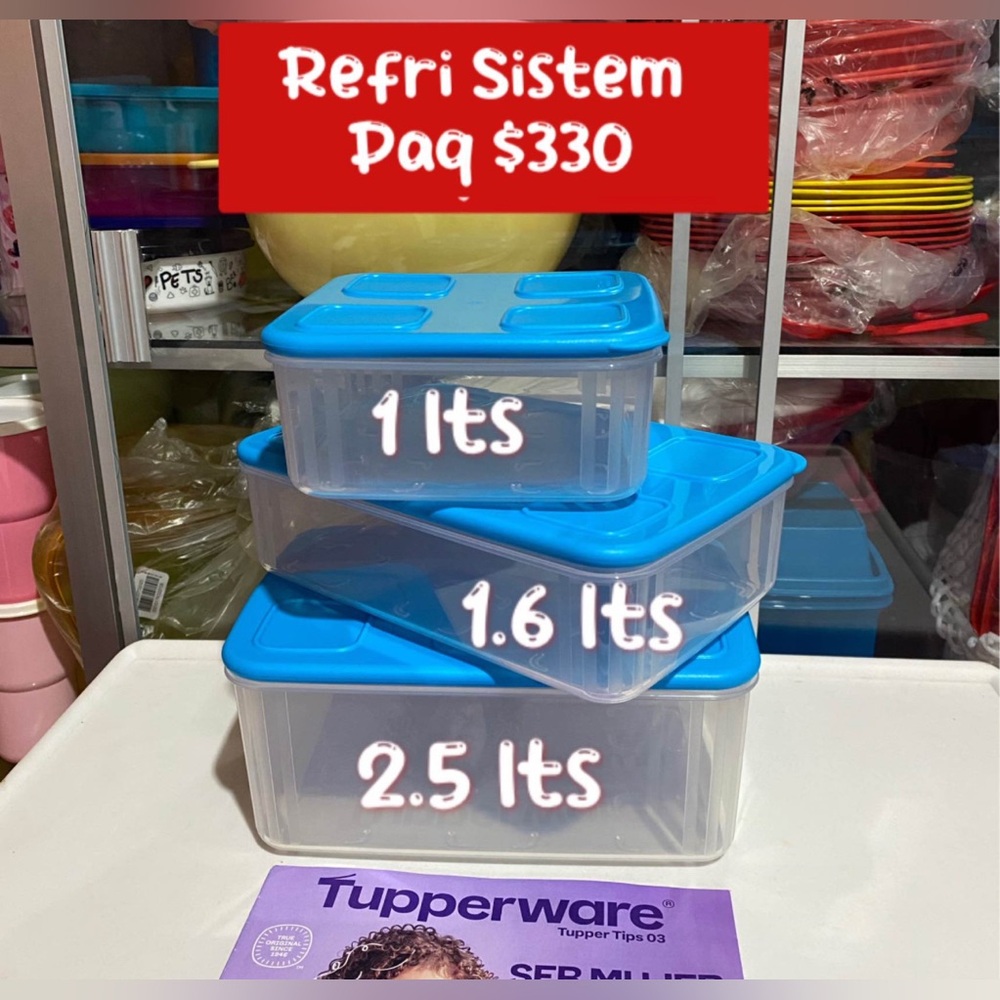 Tupperware Blue and White Kitchen Food Storage
